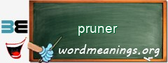 WordMeaning blackboard for pruner